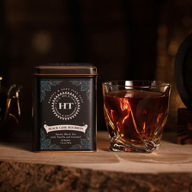 Harney & Sons Black Cask Bourbon Tea, 20 Sachets of Smoky Black Tea with Light Caramel Flavors